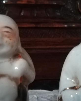 Coppia antiche statuette cinesi  Saggi