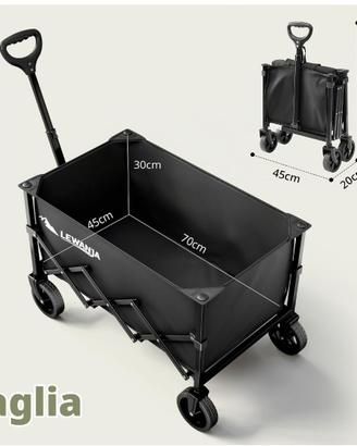 Carrello Pieghevole per Spiaggia Spesa Giardinaggi