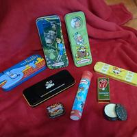 Set 9 scatoline di latta 