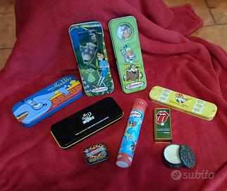 Set 9 scatoline di latta 