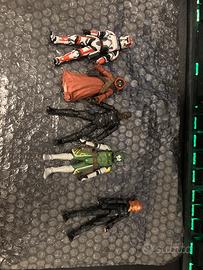 Lotto 5 action figure star wars/marvel hasbro