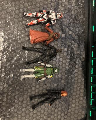 Lotto 5 action figure star wars/marvel hasbro