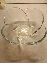 CIOTOLA QUADRATA IN VETRO LAVORATO TRASPARENTE