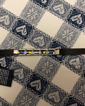 Bracciale uomo in caucciù e acciaio