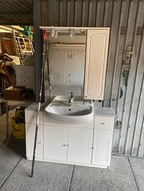 Mobile Bagno completo Bianco lucido e miscelatore