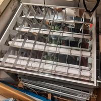 5 PLAFONIERE NEON 18W DA CONTROSOFFITTO