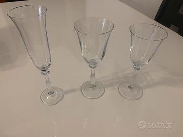 31 pz (flûte, calici acqua e vino) cristalloBoemia