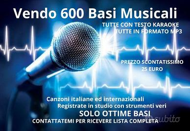 600 Basi Musicali MP3 con Testo Karaoke