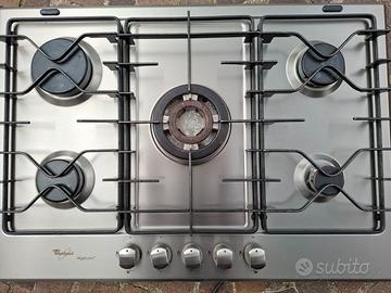 PIANO COTTURA A GAS 5 FUOCHI WHIRPOOL iXelium