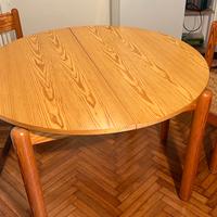 Tavolo rotondo estensibile legno chiaro Arclinea