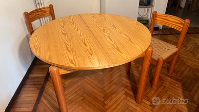 Tavolo rotondo estensibile legno chiaro Arclinea