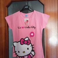 Maglietta rosa con stampa di Hello Kitty bambina 