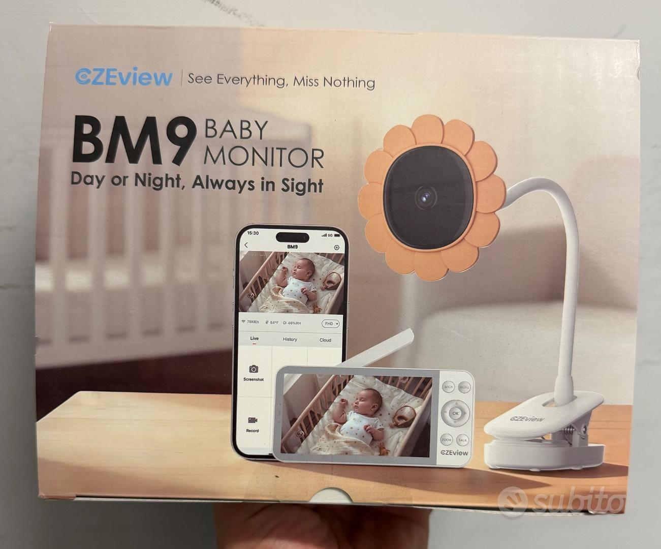 UKSUP Monitor Video Per Bambini Da 5 Pollici – Telecamera Con Rotazione/inclinazione Remota, Conversazione Bidirezionale, Visione Notturna, VOX, 3000 MAh - 2