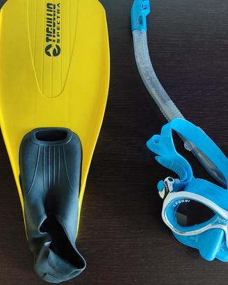 Pinne n 33/34 maschera e boccaglio professionali