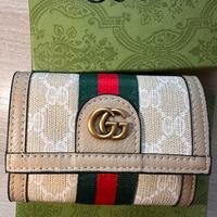 portafoglio gucci donna Ophidia in tessuto GG