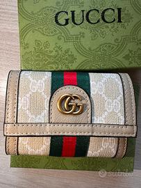 portafoglio gucci donna Ophidia in tessuto GG