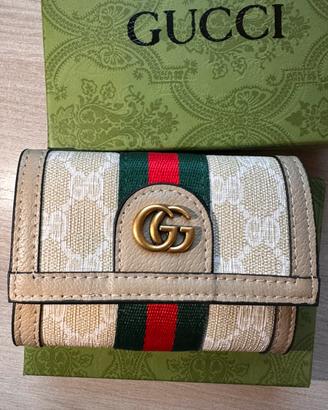 portafoglio gucci donna Ophidia in tessuto GG