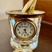 Orologio da tavolo Mini Mortaio in Cristallo e Ott