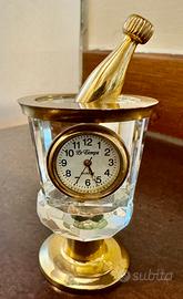 Orologio da tavolo Mini Mortaio in Cristallo e Ott