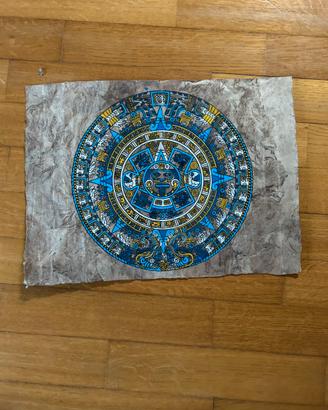 Calendario Azteco dipinto su carta di corteccia