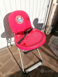 Seggiolone Rosso per Bambini  salva spazio 