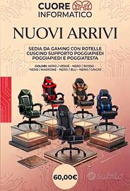 Sedie Gaming 5 Colori Nuove
