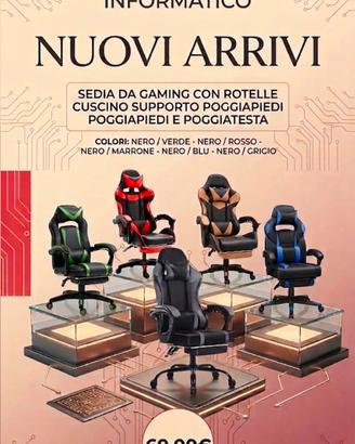 Sedie Gaming 5 Colori Nuove