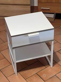 Comodino IKEA TRYSIL bianco con cassetto