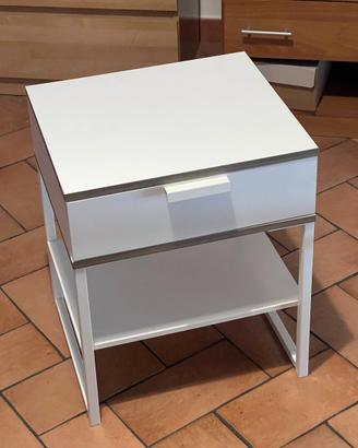 Comodino IKEA TRYSIL bianco con cassetto