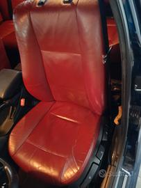 sedili in pelle rossa bmw e46 