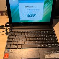 Acer mini po 10,1" aspire One D260 funzionante