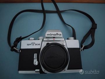 Macchina foto Minolta  srT202 e teleobiettivi