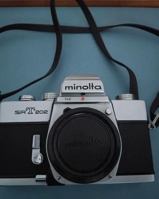Macchina foto Minolta  srT202 e teleobiettivi