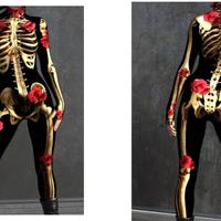 Costume carnevale scheletro donna