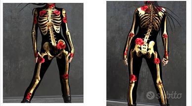 Costume carnevale scheletro donna