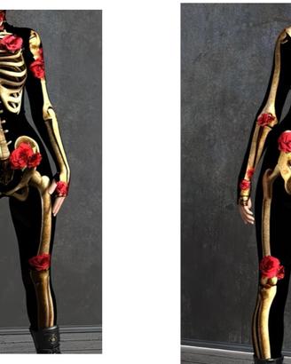 Costume carnevale scheletro donna