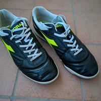 Scarpe calcetto Diadora nere, bianche e gialle