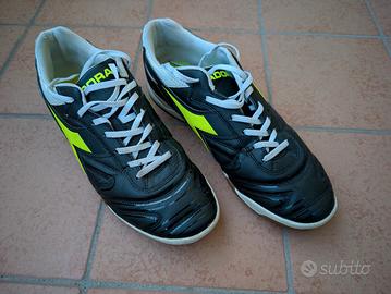 Scarpe calcetto Diadora nere, bianche e gialle