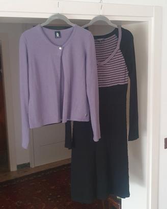 Vestito nero con cardigan