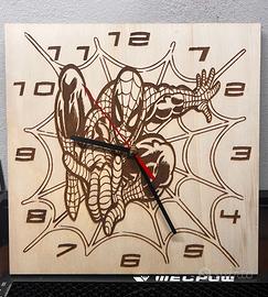 OROLOGIO DA PARETE MIS. 30X30 SPIDERMAN HANDMADE