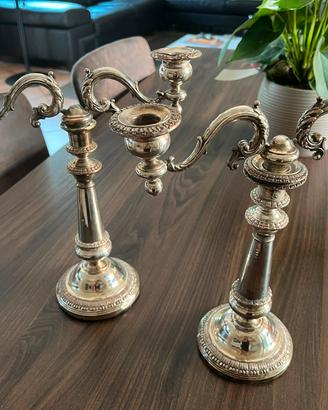 Coppia candelabri argento primi '900