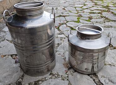Bidoni inox alimentari 50L + 30L