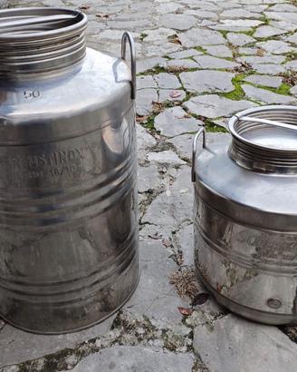 Bidoni inox alimentari 50L + 30L