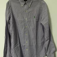 Polo ralph lauren camicia bianca viola S righe