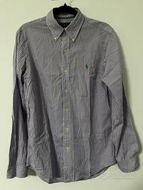 Polo ralph lauren camicia bianca viola S righe