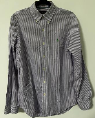 Polo ralph lauren camicia bianca viola S righe