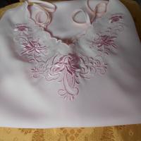 SOTTOVESTE IN SETA RICAMATA ROSA CIPRIATO