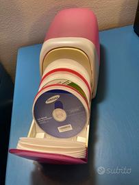 Scatola porta 60 CD rosa fucsia