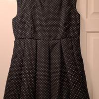 Tubino nero a pois bianchi