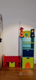 Set Arredo Cameretta Tema Castello in Legno